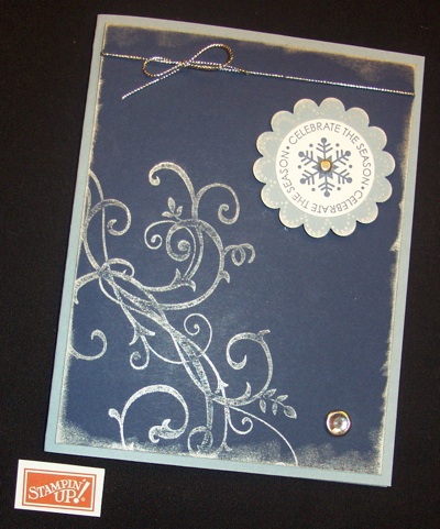 10 Handmade Elegant Silver snowflake cards Stampin Up!